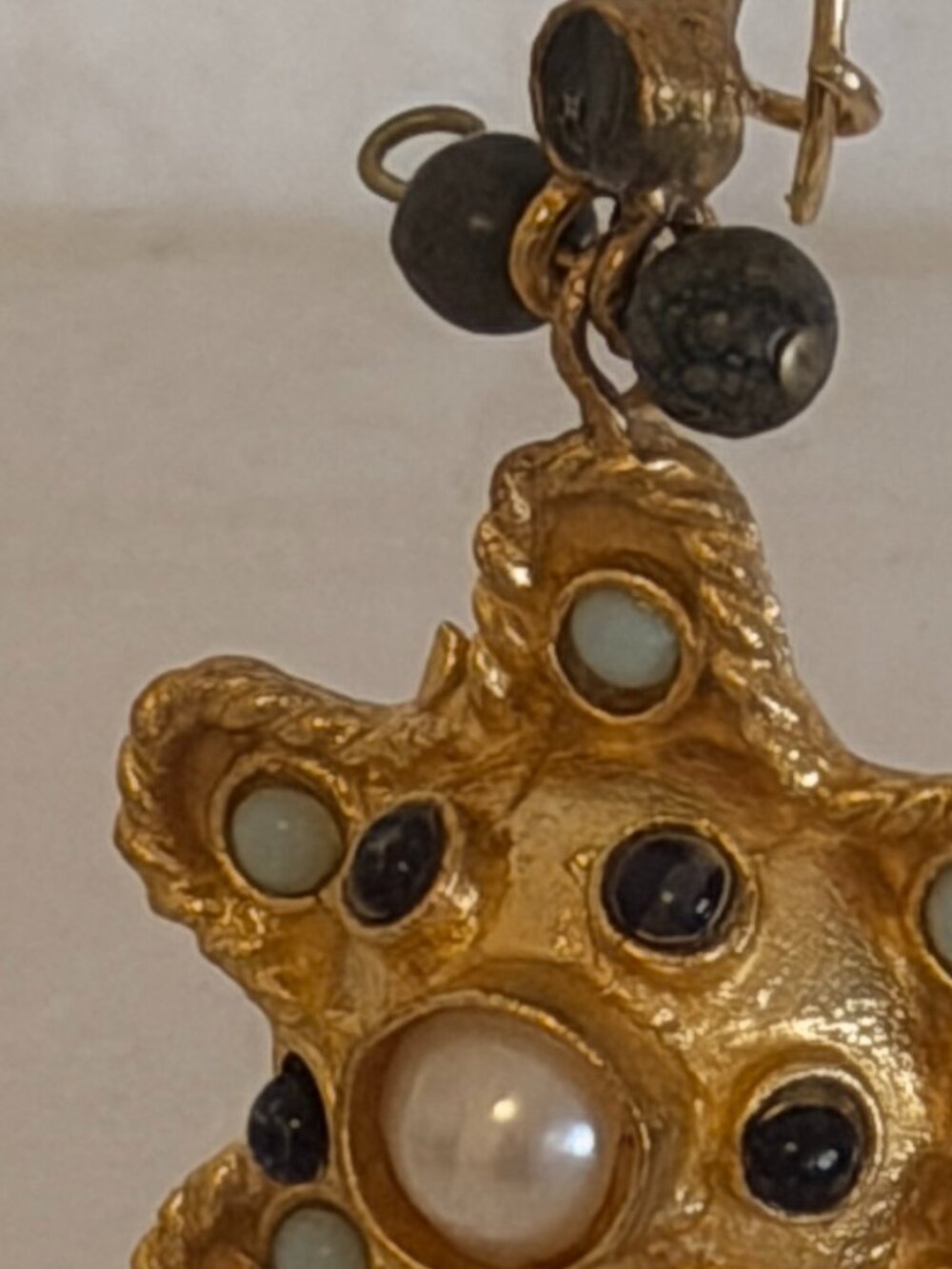 Traditional Turkish Ottoman Earrings Costume 24kt Gold over bronze NWT - Picture 4 of 7